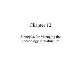 Chapter 12: Strategies for Managing the Technology Infrastructure