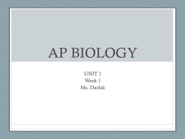 AP BIOLOGY - Darlak4Science