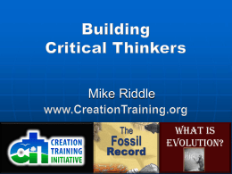 Building Critical Thinkers