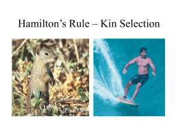 Hamilton`s Rule