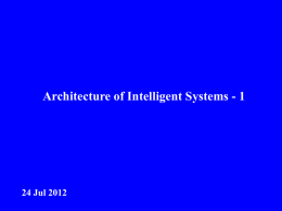 Int sys 1 - Intelligent Systems