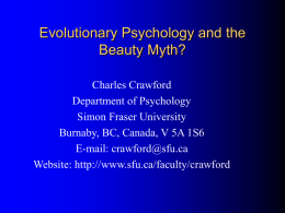 The Beauty Myth - Welcome to the EvoS Consortium!