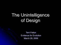 The Unintelligence of Design