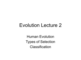 Evolution Lecture 2