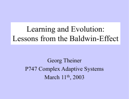 Learning and Evolution: Lessons from the Baldwin