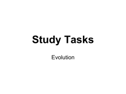 Study Tasks