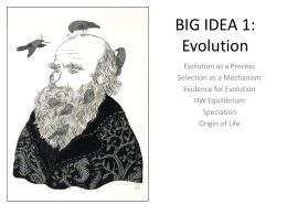 Evolution: Darwin’s Idea and Evidence