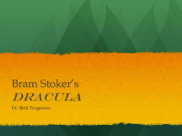 Bram Stoker’s Dracula - Colfax School District
