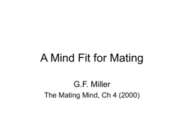 A Mind Fit for Mating - University of Colorado Boulder