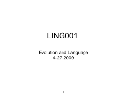 LING001 - University of Pennsylvania