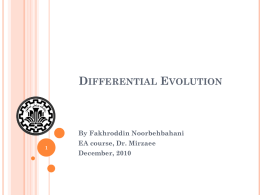 Differential Evolution - Dr. Abdolreza Mirzaei
