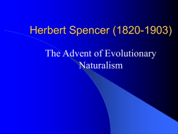 Herbert Spencer (1820-1903) - Wharton County Junior College