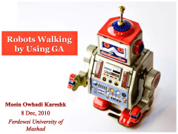 Robots Walking by Using GA