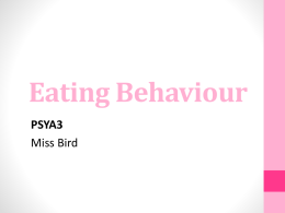 Eating Behaviour