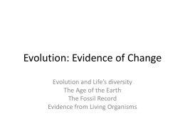 Evolution: Evidence of Change