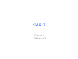 KM & IT - jcspender