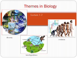 Themes in Biology - Sonoma Valley High School