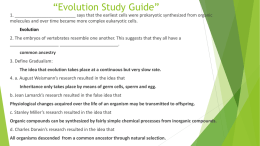Evolution Study Guide”