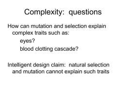 Lecture 3: Natural Selection - University of British Columbia