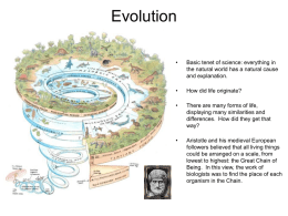 Evolution - NIU Department of Biological Sciences