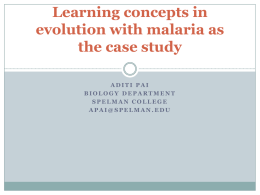 Malaria and Evolution Case Student Version