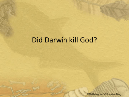 Did Darwin kill God?