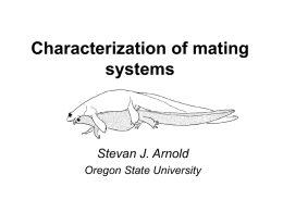 Characterization of mating systems