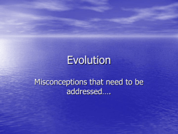 Evolution misconceptions