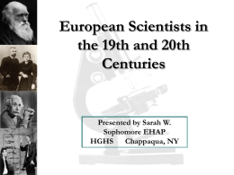 Scientists of the 19c & 20c