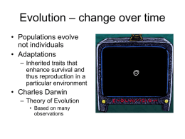 Evolution – change over time