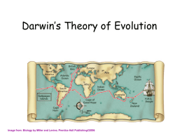 Darwin`s Theory of Evolution The Puzzle of Life`s Diversity Chapter