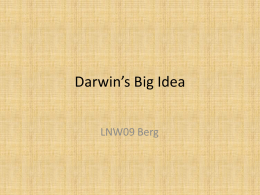 Darwin`s idea ppt