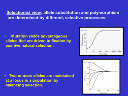 What is the rate of allele substitution?