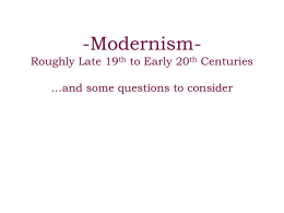 Modernism - Welcometomabiesworld.com