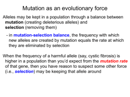 mutation, migration, genetic drift - Cal State LA