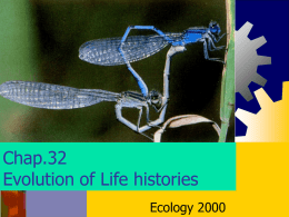 Chap.32 Evolution of Life histories