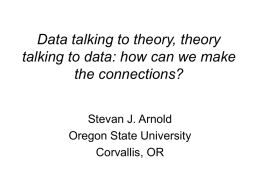 Measuring Evolution - Oregon State University