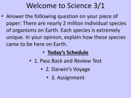 Welcome to Science 3/1
