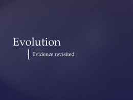 Evidence for evolution ppt evidence for evolution ppt