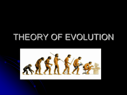 theory of evolution - River Dell Regional School District
