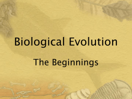 Biological Evolution - Shenandoah Baptist Church