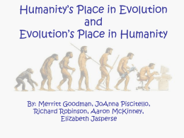 Humanity`s Place