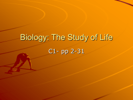 Biology: The Study of Life
