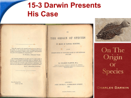 15-3 Darwin Presents His Case