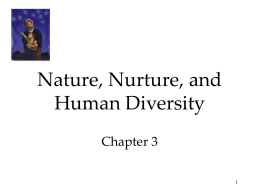 Nature, Nurture, and Human Diversity PPT