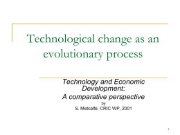 Technological change as an evolutionary process
