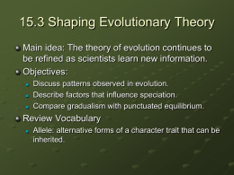 15.3 Shaping Evolutionary Theory PPT
