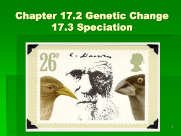 Chapter 17 Mechanisms of Evolution