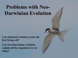 Problems with Evolution