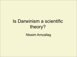 Is Darwinism a scientific theory?